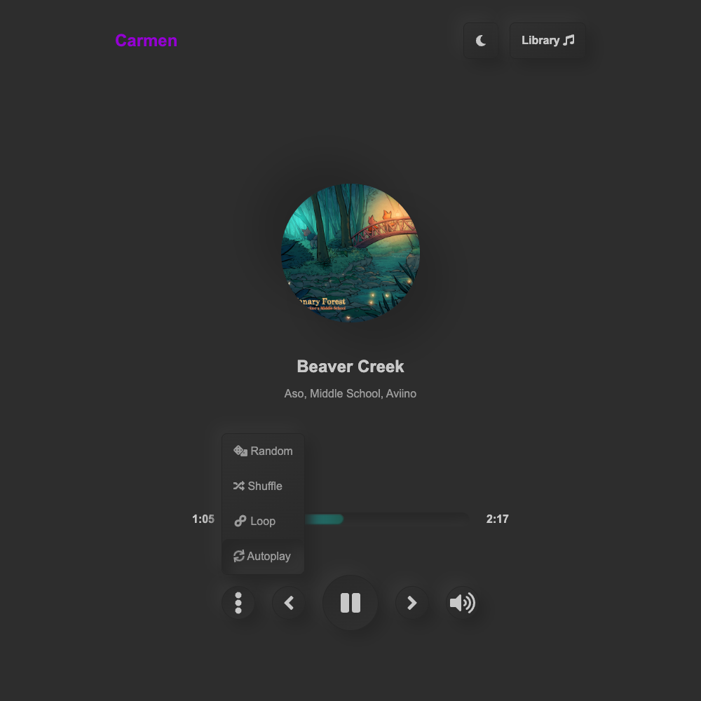 Music Player Frontend