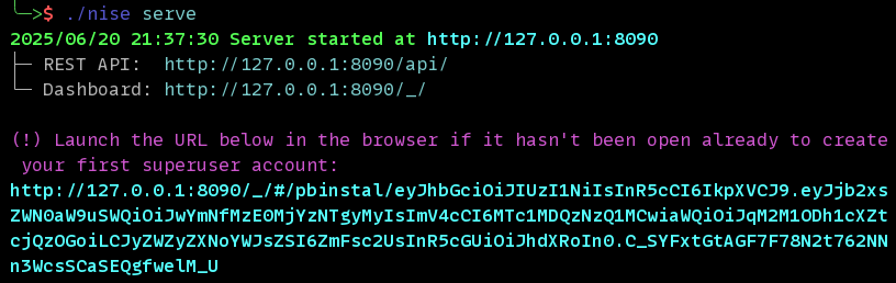 Super-user creation link